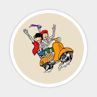 ride a scooter with my best friends Magnet